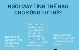 [Infographic]: Ngồi máy tính như thế nào cho đúng tư thế?