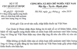 Tăng cường nguồn cung thuốc tiêm có chứa hoạt chất aesinate natri 5 và 10mg