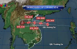 Bão số 4 di chuyển nhanh, hoàn lưu bão gây mưa ở miền Trung