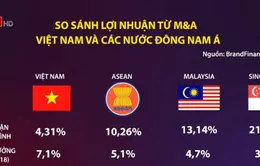 So sánh tỷ lệ lãi M&A giữa Việt Nam và các nước Đông Nam Á