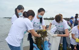 Hoa hậu Trái đất Phương Khánh cùng hàng ngàn người dân Philippines xuống biển dọn rác