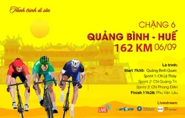 Chặng 6 Giải xe đạp Quốc tế VTV Cúp Tôn Hoa Sen 2019: Quảng Bình - Huế (162 km)