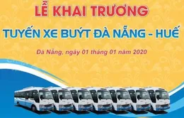 Bắt đầu vận hành tuyến bus Đà Nẵng - Huế với giá 70.000 đồng/lượt