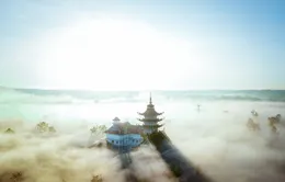 “Lung linh” ngôi chùa cổ nhìn từ trên cao