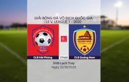 VIDEO Highlights: CLB Hải Phòng 2-4 CLB Quảng Nam (Vòng 5 giai đoạn 2 LS V.League 1-2020, nhóm B)