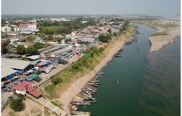 Mực nước sông Mekong đoạn qua Thái Lan thấp nhất trong 10 năm