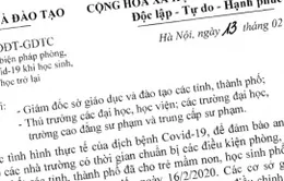 Bộ GDĐT yêu cầu tăng cường các biện pháp phòng, chống dịch bệnh COVID-19 (nCoV) khi học sinh, sinh viên đi học trở lại