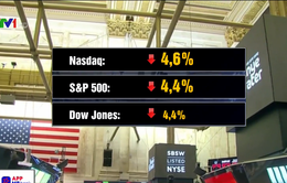 Chứng khoán Mỹ giảm điểm mạnh nhất trong lịch sử giao dịch