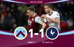 Burnley 1-1 Tottenham: Cứu nguy nhờ phạt đền