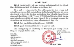 Kỷ luật Phó Giám đốc bệnh viện tổ chức đám cưới cho con trong mùa dịch COVID-19