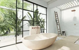 Những mẫu phòng tắm có bồn bằng đá tuyệt đẹp