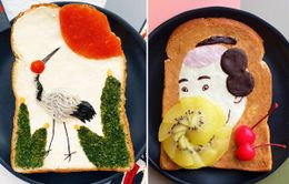 Độc đáo sáng tạo nghệ thuật từ bánh mì nướng