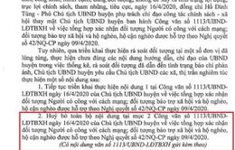 Hủy một phần công văn "đề nghị dân từ chối nhận hỗ trợ"