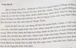 Phát hiện lỗi chính tả tên vua Lý Công Uẩn trong sách giáo khoa Ngữ văn lớp 8