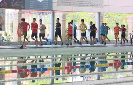 Không còn phải tập trên cạn, ĐT bơi Việt Nam hứng khởi trở lại bể bơi