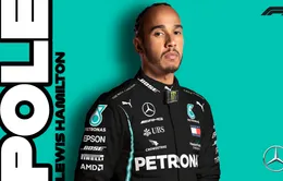 F1: Lewis Hamilton giành vị trí xuất phát đầu tiên ở GP Styria