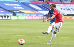 Leicester City 0-2 Man Utd: Fernandes tỏa sáng, Quỷ đỏ giành suất dự Champions League