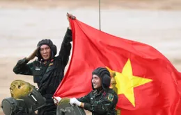 Ảnh: Đội tuyển Xe tăng QĐND Việt Nam giành ngôi nhì bảng ở Army Games 2020