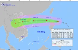 Bão Kompasu di chuyển nhanh và mạnh thêm