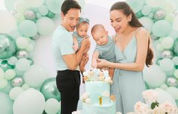 Kim Lý và Hồ Ngọc Hà mừng sinh nhật đầu tiên của Lisa và Leon