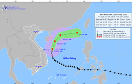 Bão số 9 di chuyển theo hướng Bắc Đông Bắc và suy yếu dần
