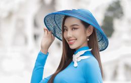 Thùy Tiên diện áo dài sau đăng quang Miss Grand International 2021