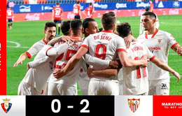 Thắng dễ, Sevilla cướp vị trí của Barcelona trên BXH La Liga