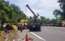 Tai nạn giao thông nghiêm trọng trên đèo Cù Mông, 2 người thiệt mạng