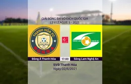 VIDEO Highlights: Đông Á Thanh Hóa 1-0 Sông Lam Nghệ An (Vòng 12 LS V.League 1-2021)