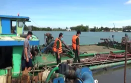 Tạm giữ 9 phương tiện vận chuyển trái phép 2.250 m3 cát