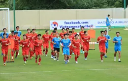 ĐT Việt Nam hứng khởi tập luyện trong điều kiện thời tiết thuận lợi