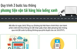 [Infographic] Quy trình 3 bước lưu thông phương tiện vận tải hàng hóa "luồng xanh"