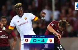 Salernitana 0-4 AS Roma: Tammy Abraham ghi dấu ấn