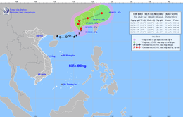 Bão số 4 có khả năng đổi hướng với sức gió gần tâm bão mạnh cấp 8, giật cấp 10