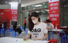 Á hậu Huyền My tham gia ngày hội hiến máu