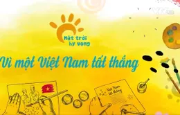 Bệnh nhi vẽ tranh, sáng tác văn học "Vì một Việt Nam tất thắng"