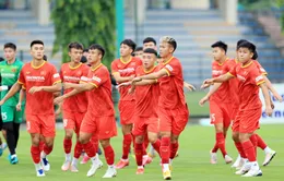 Các cầu thủ ĐT U22 Việt Nam nỗ lực ghi điểm để cạnh tranh suất tham dự Vòng loại U23 châu Á 2022