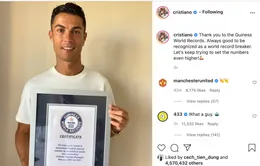 Ronaldo được sách kỷ lục Guinness vinh danh