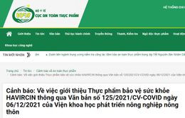 Yêu cầu thu hồi văn bản của Viện khoa học phát triển nông nghiệp nông thôn liên quan sản phẩm hỗ trợ sức khoẻ