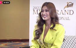 Thiên Ân tự tin thi phỏng vấn kín Miss Grand International 2022