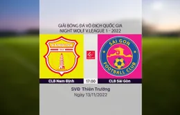 HIGHLIGHTS | CLB Nam Định 3-0 CLB Sài Gòn | Vòng 25 V.League 1-2022