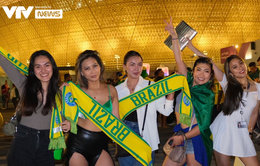 Người hâm mộ Brazil đổ về SVĐ Lusail, sẵn sàng cho màn ra quân tại World Cup 2022
