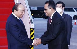 Chủ tịch nước Nguyễn Xuân Phúc bắt đầu chuyến thăm cấp Nhà nước đến Indonesia