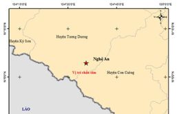 Xảy ra động đất có độ lớn 4.1 tại Tương Dương, Nghệ An