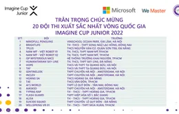 Công bố 20 đội thi xuất sắc tại Imagine Cup Junior Việt Nam 2022