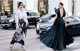 Hoa hậu Lương Thuỳ Linh, Á hậu Phương Anh “lên đồ” dự Paris Fashion Week