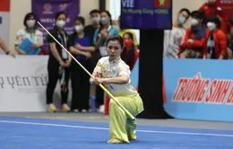 Hoàng Thị Phương Giang tự tin giành vàng Wushu côn thuật và đao thuật