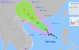 Bão số 1 tiếp tục mạnh thêm