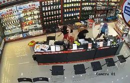 Cầm dao khống chế nhân viên cửa hàng điện thoại để cướp