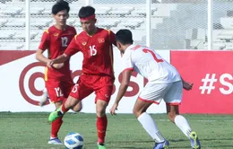 Tiền đạo U19 Việt Nam gặp chấn thương ở vùng đầu trong trận gặp U19 Philippines